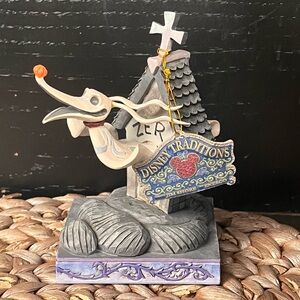 Jim Shore Disney Traditions Floating Friend Zero Figurine  Nightmare Christmas